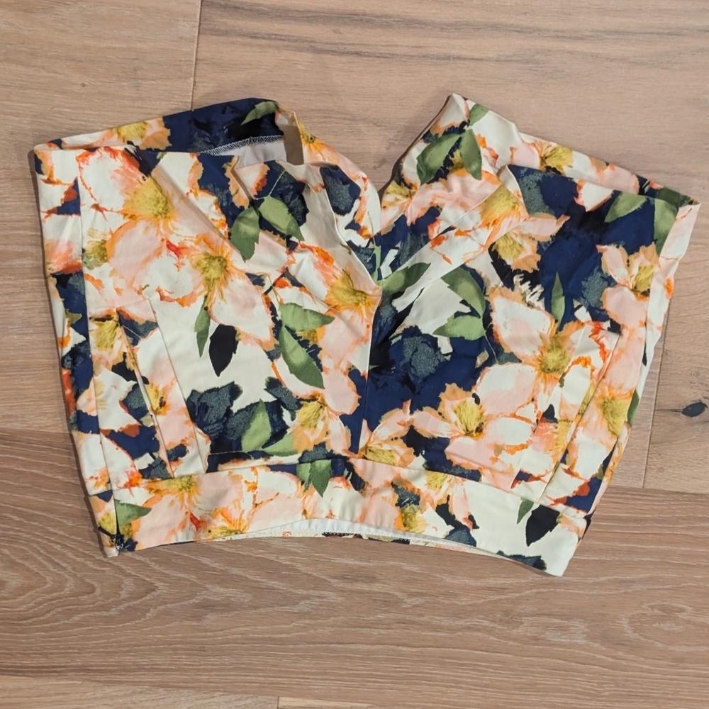 J. Crew Yellow and White Floral Shorts - Picture 2 of 6